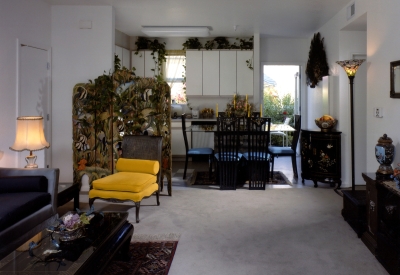 Residents living room at Oroysom Village in Fremont, California.