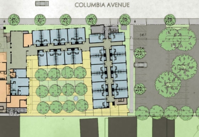 Site plan for Pensione Esperanza in San Jose, California.