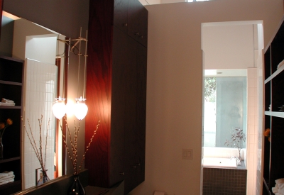 Interior bathroom at 310 Waverly Residence in Palo Alto, California.