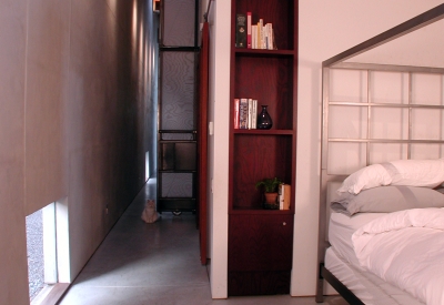 Interior master bedroom inside 310 Waverly Residence in Palo Alto, California.