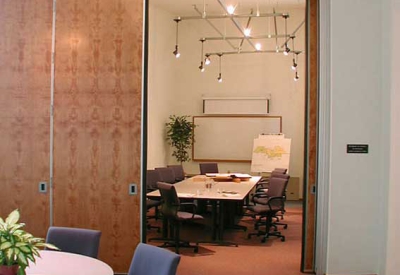 Meeting space inside UCMBEST in Marina, California.