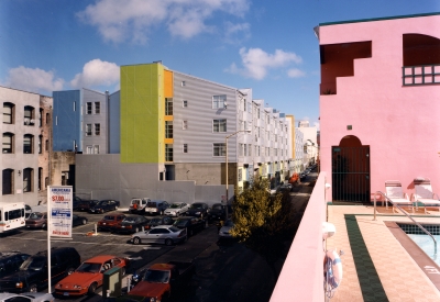 Exterior adjacent view of Soma Residences in San Francisco.