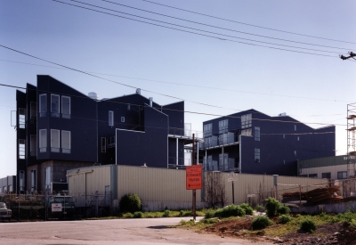 Exterior view of Indiana Industrial Lofts in San Francisco.