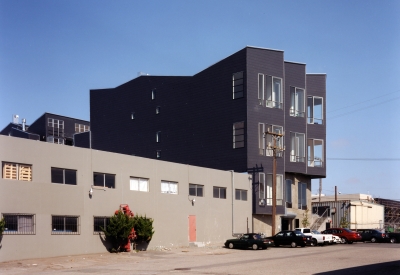 Southeastern view further down Minnesota Street at Indiana Industrial Lofts in San Francisco.