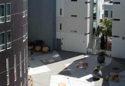 Courtyard at 8th & Howard/SOMA Studios in San Francisco, Ca.