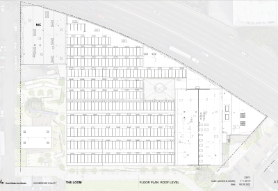 Roof level site plan for The Loom.