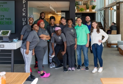 Retail workers at A2 Apartments in Baltimore, Maryland.