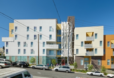 Exterior view of Bayview Hill Gardens in San Francisco, Ca.