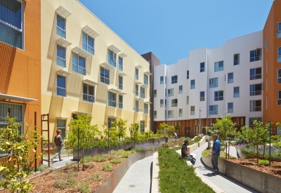 Courtyard at Bayview Hill Gardens in San Francisco, Ca.