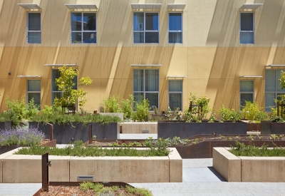 Courtyard at Bayview Hill Gardens in San Francisco, Ca.