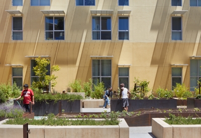 Courtyard at Bayview Hill Gardens in San Francisco, Ca.