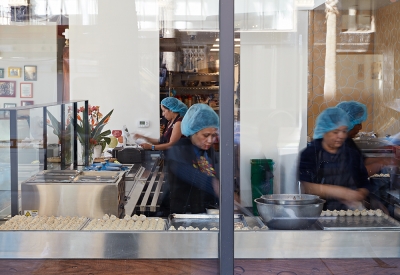 Interior view of Bini’s Kitchen in San Francisco, CA.