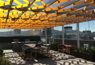 Rooftop deck at 855 Brannan in San Francisco.