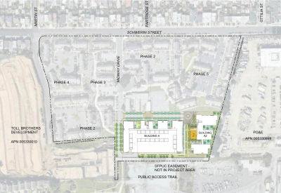 Site plan for Midway Village Phase 1 in Daly City, Ca.
