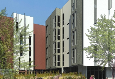 Street view of Lakeside Senior Housing in Oakland, Ca.