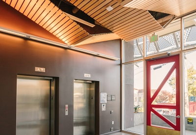 Entry lobby inside Bayview Hill Gardens in San Francisco, Ca.