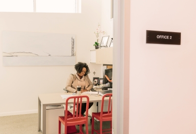 Office suite inside Bayview Hill Gardens in San Francisco, Ca.