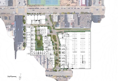 Ground level site plan for Mason on Mariposa in San Francisco.