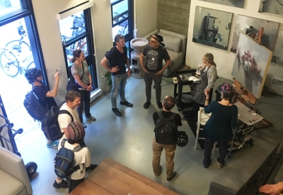 Interior aerial view in Potrero 1010 in San Francisco, CA.