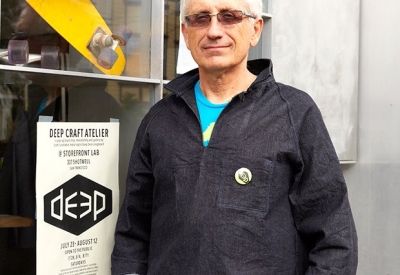 David Baker standing outside of StoreFrontLab in San Francisco.