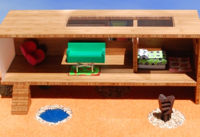 View of the Modularean Eco House from above.