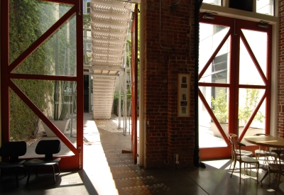 "K-Doors" inside David Baker Architects Office in San Francisco.