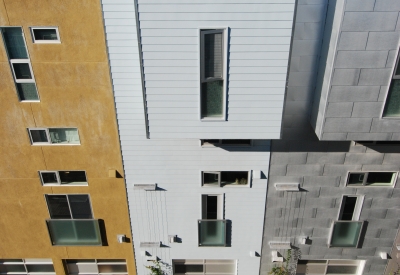 View of Blue Star Corner in Emeryville, Ca from above.