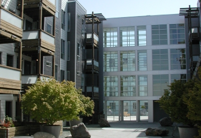 Courtyard at 8th & Howard/SOMA Studios in San Francisco, Ca.