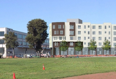 Exterior rendering of Armstrong Place Senior in San Francisco.