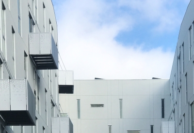 Exterior detail of 855 Brannan in San Francisco.