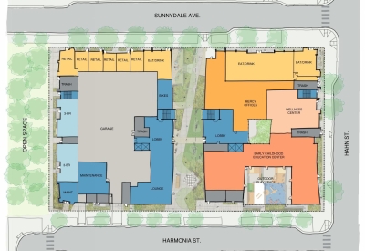 Ground level site plan for  Sunnydale Block 3 in San Francisco.