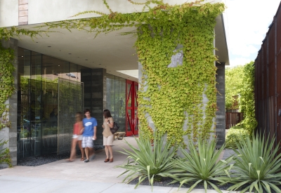 Entrance to h2hotel in Healdsburg, Ca.