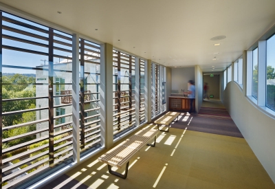 Hallway inside h2hotel in Healdsburg, Ca.