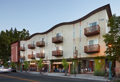 Exterior view of h2hotel in Healdsburg, Ca.