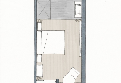 Standard Room plan for Harmon Guest House in Healdsburg, Ca 