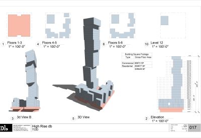 Computer diagram of the nine blocks for humanCITY.