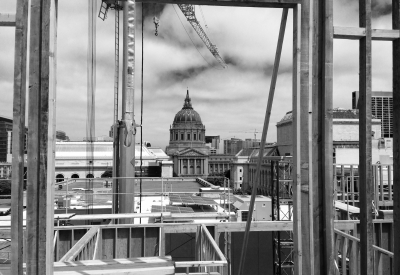 View of San Francisco City Hall from the roof deck of 388 Fulton.