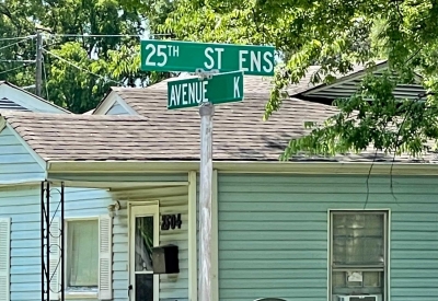 Intersection at the future site of Ensley Mixed-Use Neighborhood in Birmingham, Alabama.