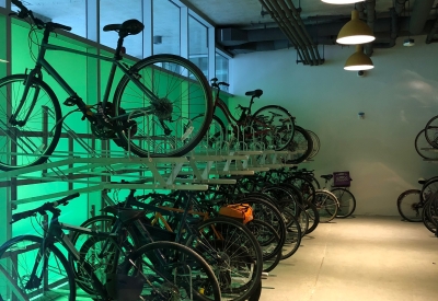 Bicycle parking in 855 Brannan in San Francisco.