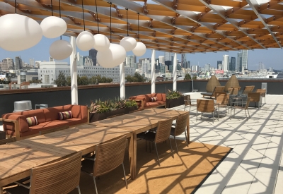 Rooftop deck at 855 Brannan in San Francisco.