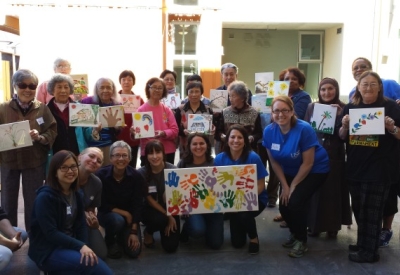 Art class at Lakeside Senior Housing in Oakland, Ca.