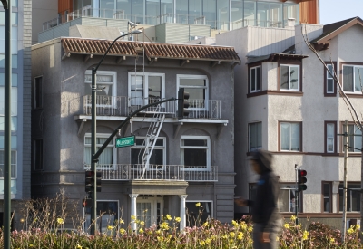 View of Lakeside Senior Housing in Oakland, Ca from Lake Merrit.