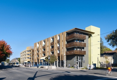 Exterior street view of La Valentina Station in Sacramento, Ca.