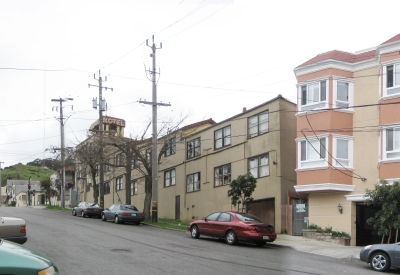 Site before construction of Bayview Hill Gardens in San Francisco, Ca.