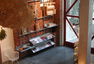 Lobby entrance from the mezzanine at David Baker Architects Office in San Francisco.