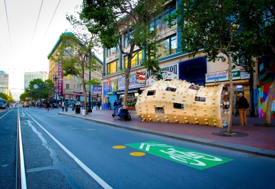DBA's installation, PeepSHOW, for the Market Street Prototyping Festival in San Francisco.