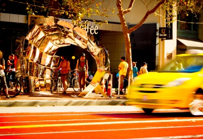 DBA's installation, PeepSHOW 2.0, for the Market Street Prototyping Festival in San Francisco.