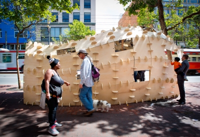 DBA's installation, PeepSHOW, for the Market Street Prototyping Festival in San Francisco.