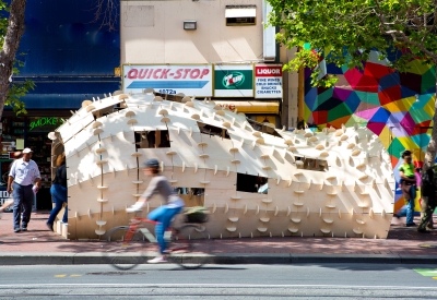 DBA's installation, PeepSHOW, for the Market Street Prototyping Festival in San Francisco.