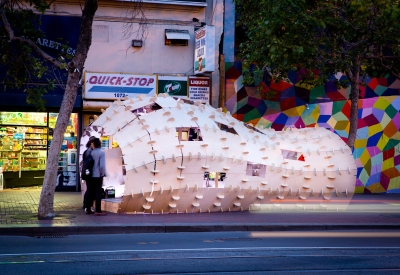 DBA's installation, PeepSHOW, for the Market Street Prototyping Festival in San Francisco.